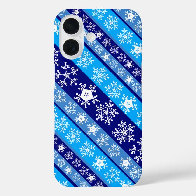 Snowflake Stripes Sherpa Blanket Case-Mate iPhone Case (Back)