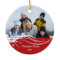 Snowflake swirl Christmas holiday photo ornament