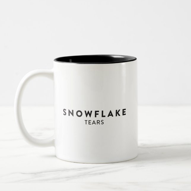 Snowflake Tears Two-Tone Coffee Mug (Left)