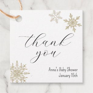 Snowflake Thank You Favour Tags