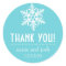 Snowflake Thank You Labels (Teal)