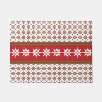 Snowflake Theme Winter Pattern Holiday Christmas Doormat