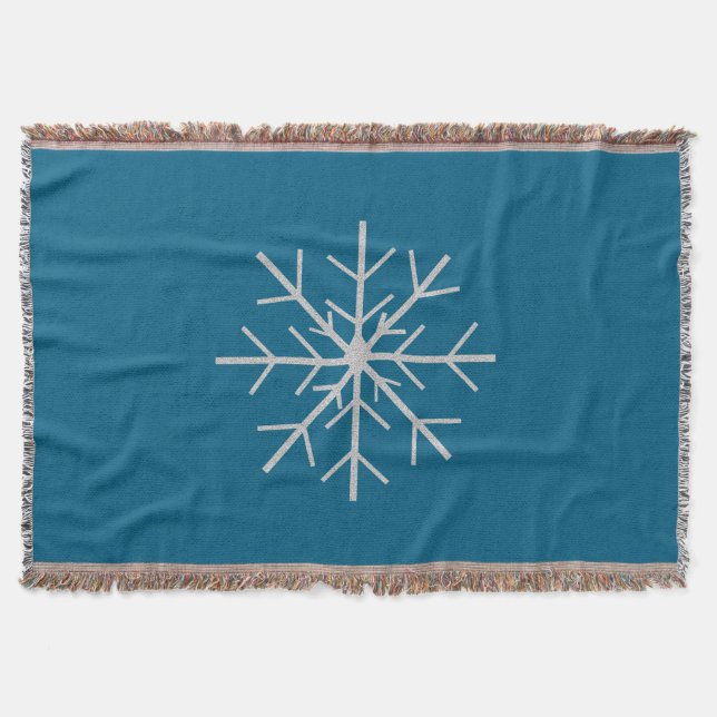 Snowflake  throw blanket (Front)