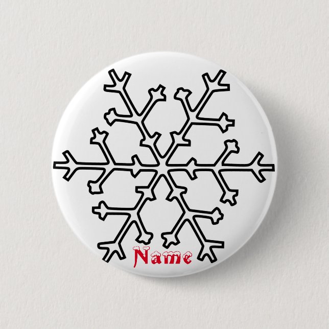 Snowflake Thunder_Cove 6 Cm Round Badge (Front)