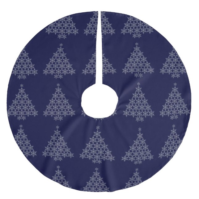Snowflake Trees Christmas Tree Skirt (Front)