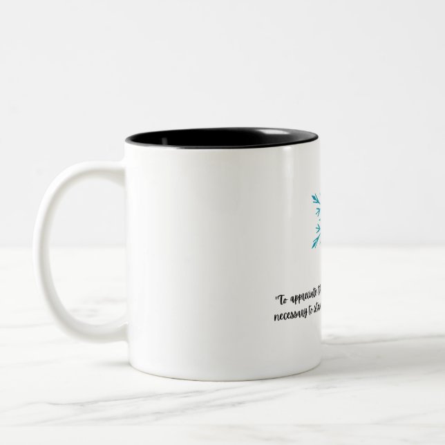 snowflake Two-Tone coffee mug (Left)