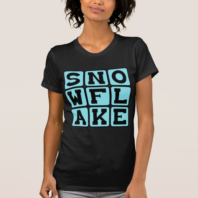 Snowflake, Unique Snow T-Shirt (Front)