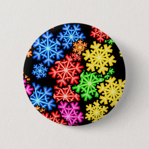 Snowflake Wallpaper 6 Cm Round Badge