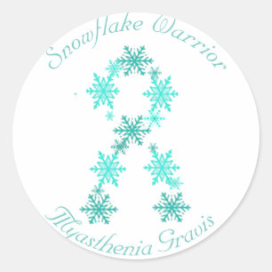 Snowflake Warrior  Myasthenia Gravis Sticker