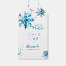 Snowflake Watercolor Blue Winter ONEderland