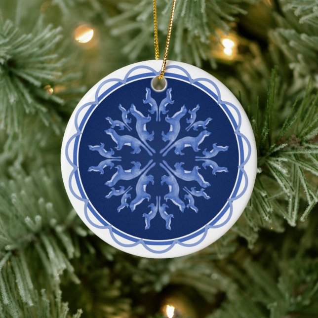 Snowflake Weasel Ornament  (Tree)