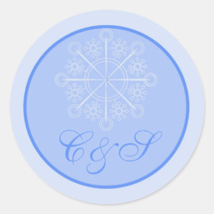 Snowflake Wedding Favour Stickers