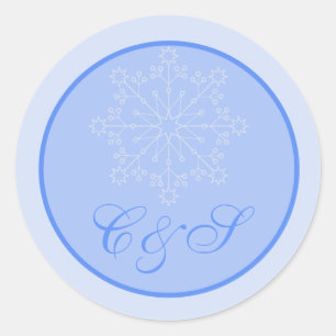 Snowflake Wedding Favour Stickers