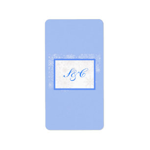 Snowflake Wedding Hershey's Miniature Label