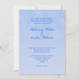 Snowflake Wedding Invitation