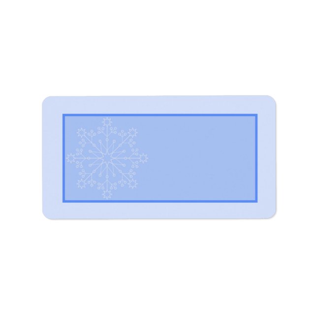 Snowflake Wedding Mailing Address Label (Front)