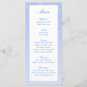 Snowflake Wedding Menu