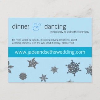 snowflake wedding website profile card