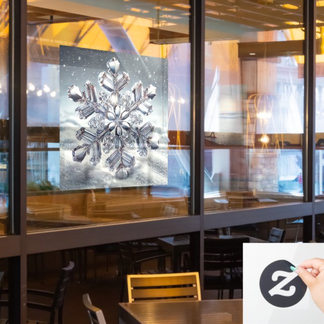 Snowflake Window Cling (Restaurant Window)