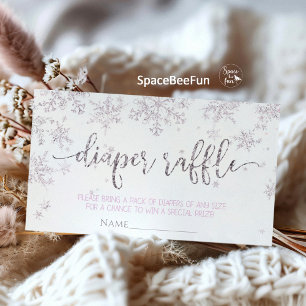 Snowflake Winter Baby shower Enclosure Card