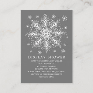 Snowflake Winter Bridal Shower Display Shower Enclosure Card