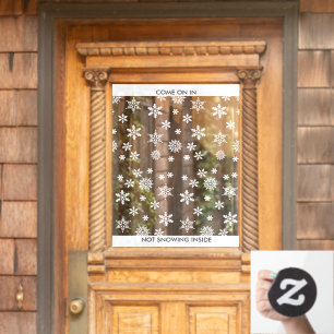 Snowflake Winter Business or Home Entry Door 18x24