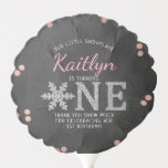 Snowflake Winter Chalkboard 1st Birthday Balloon<br><div class="desc">These cute little snowflake balloons are perfect for anyone celebrating a birthday this winter time. The design is easy to personalise with your own wording and your family and friends will be thrilled when they see these fabulous party balloons. Matching party items can be found in the collection.</div>