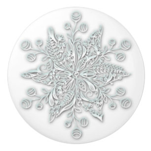 Snowflake Winter Decor Modern Ceramic Knob