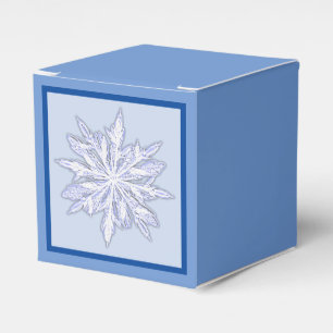 Snowflake Winter Holiday Christmas Pencil Art Favour Box
