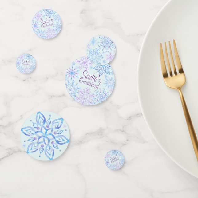 Snowflake Winter One-Derland First Birthday Confetti (Group)
