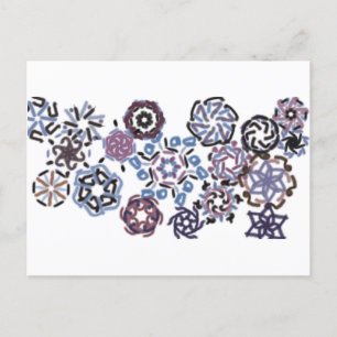 Snowflake winter postcard