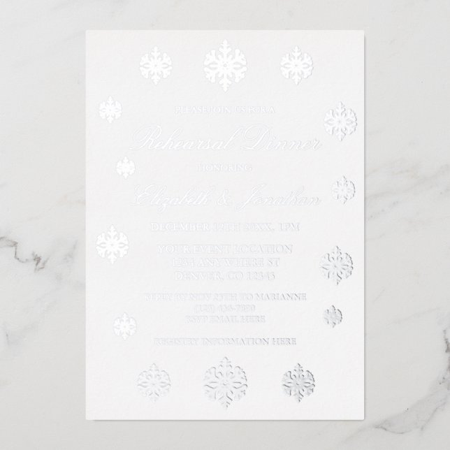 Snowflake Winter Rehearsal Dinner (Front)