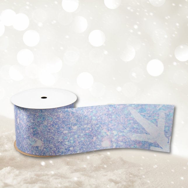 Snowflake Winter Ribbon for Christmas Gifts  Satin Ribbon (Snowflake Winter Ribbon for Christmas Gifts)