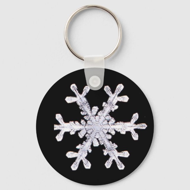 Snowflake Winter Snow Star Peace Love Destiny Key Ring (Front)