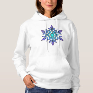 SNOWFLAKE-Winter Sports, Snowboard, Ski, Weather Hoodie