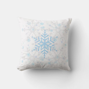 Snowflake Winter Throw Pillow