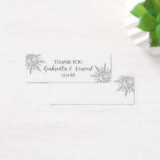 Snowflake Winter Wedding Favour Tags
