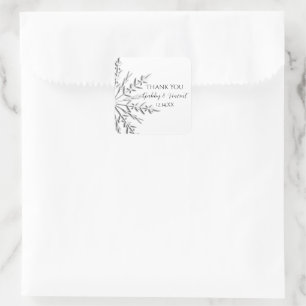 Snowflake Winter Wedding Thank You Favour Tag