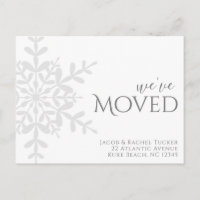 Snowflake Winter We've Moved Moving Announcement