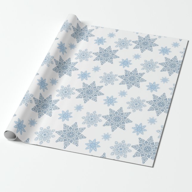 Snowflake Wrapping Paper (Unrolled)