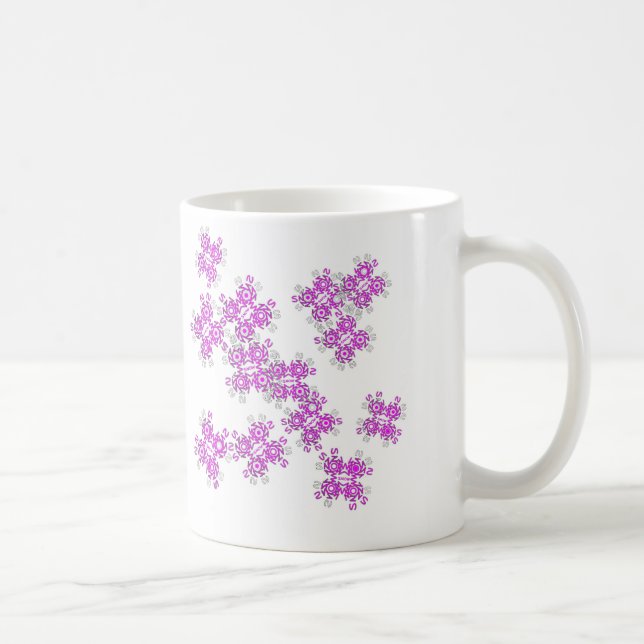 snowflakes1 pink coffee mug (Right)
