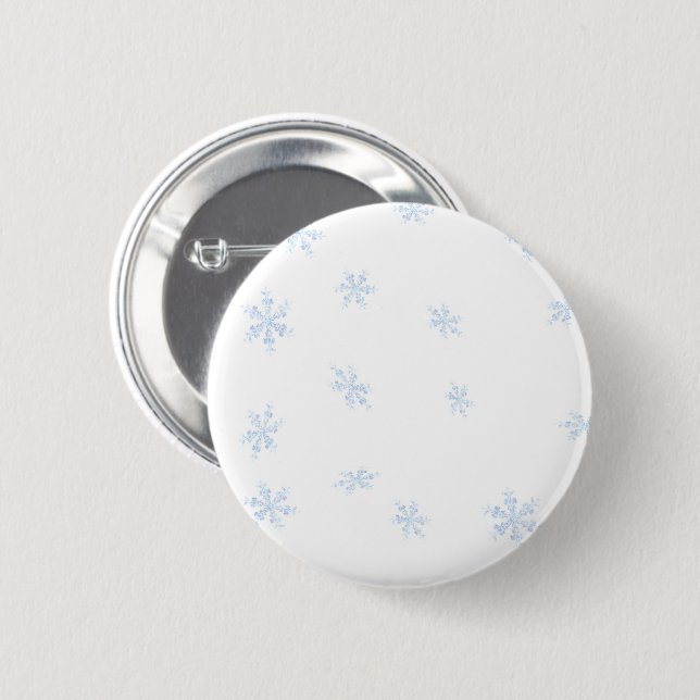 Snowflakes 6 Cm Round Badge (Front & Back)