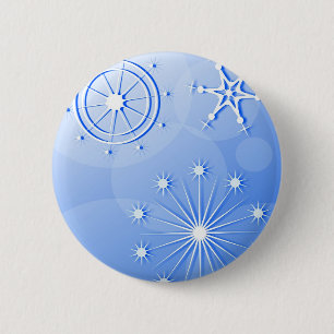 Snowflakes 6 Cm Round Badge