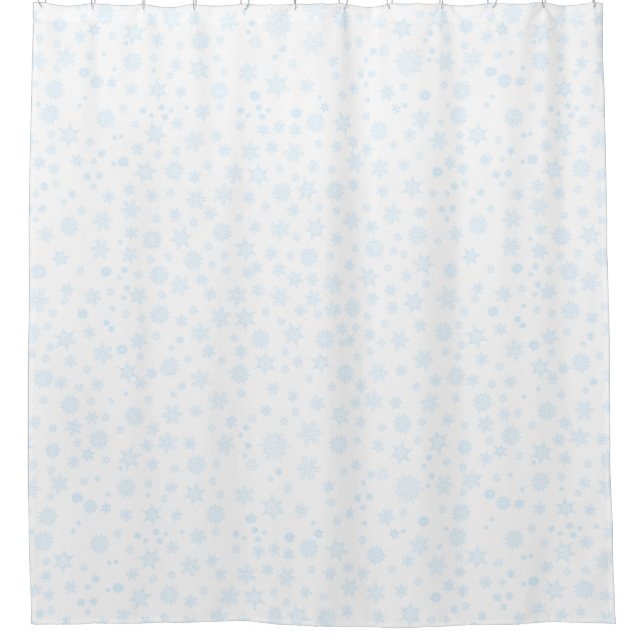 Snowflakes (Add Your Favourite Colour Background) Shower Curtain (Front)