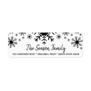 Snowflakes address Label