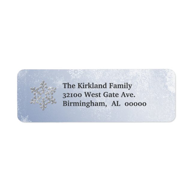 Snowflakes Address Labels (Front)