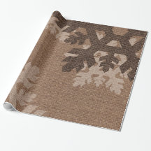 Snowflakes against Rustic Burlap - Holiday Chic