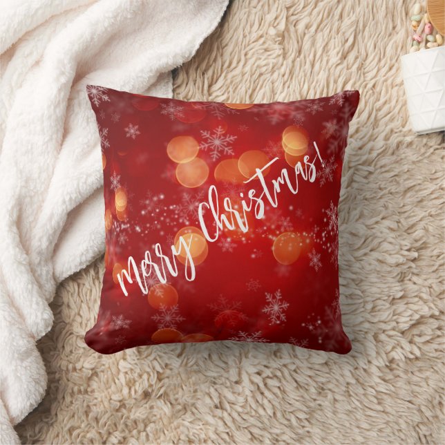 Snowflakes and Bokeh Cushion (Blanket)