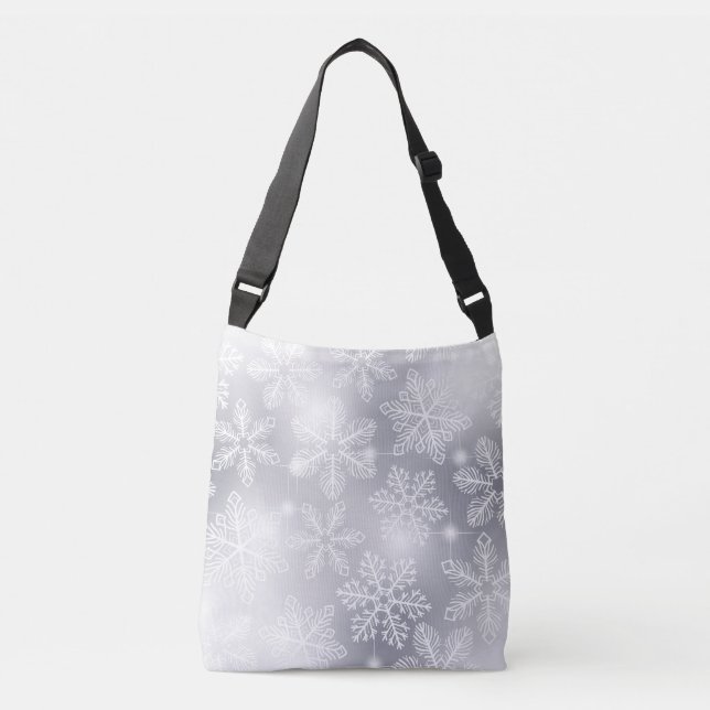 Snowflakes and lights crossbody bag (Front)