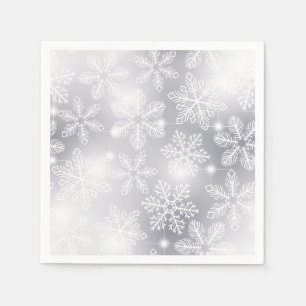 Snowflakes and lights napkin